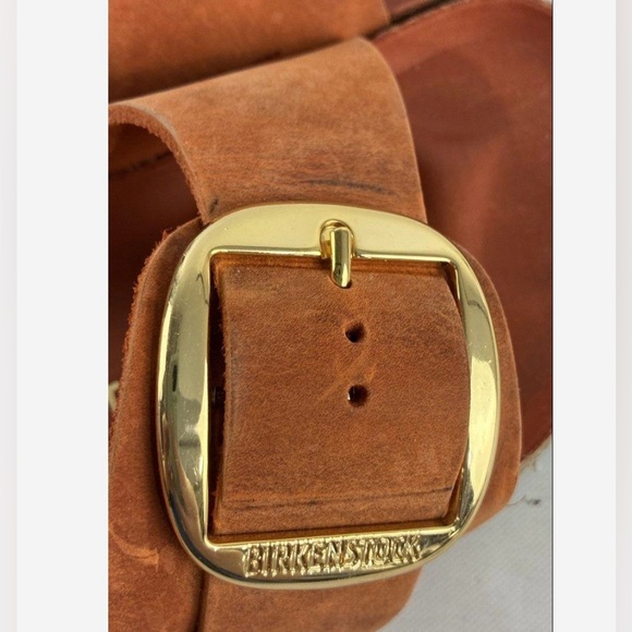 Birkenstock Madrid Slide Sandals with Gold Big Buckles - Picture 5 of 7